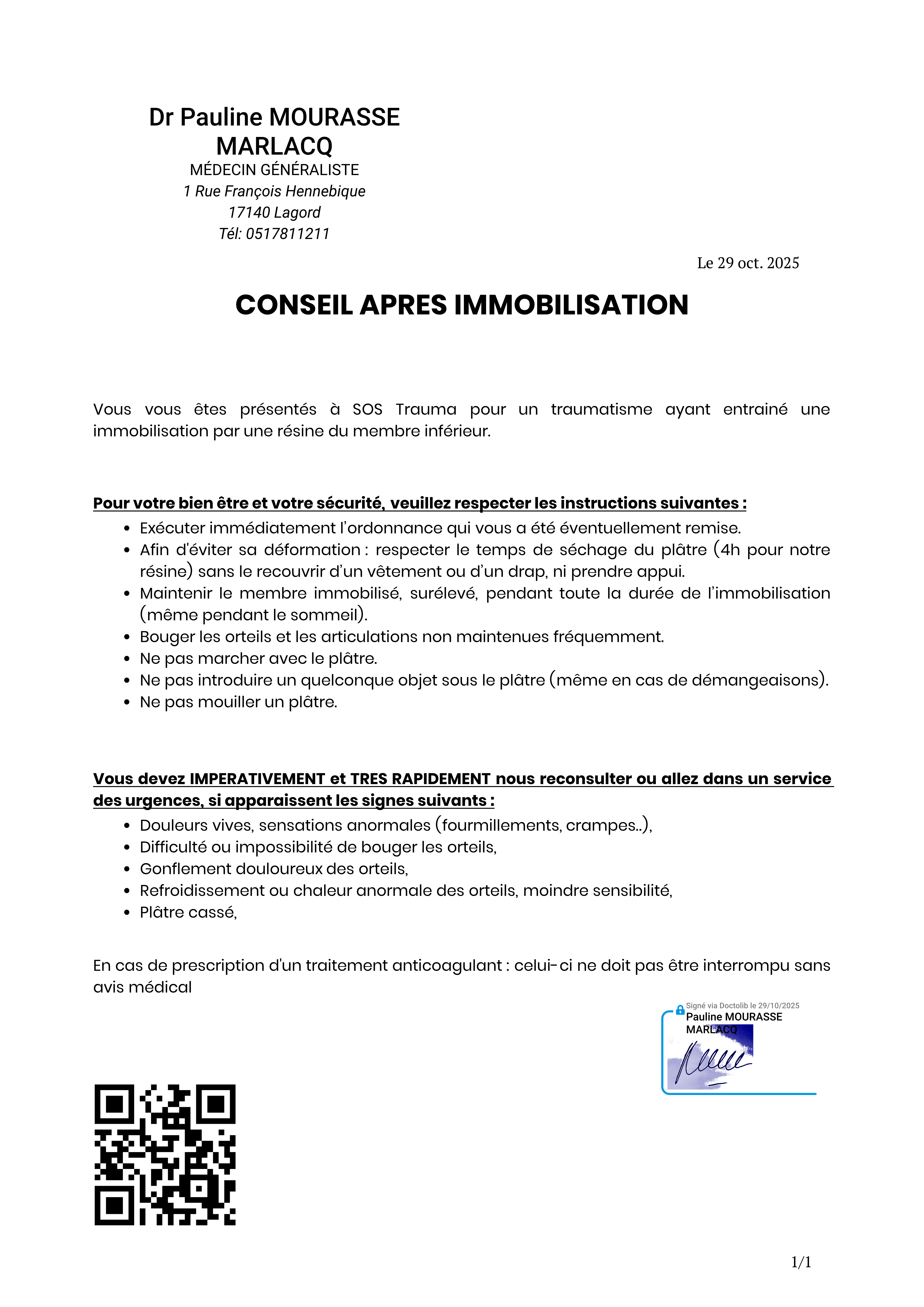 Exemple de protocole avec QR code